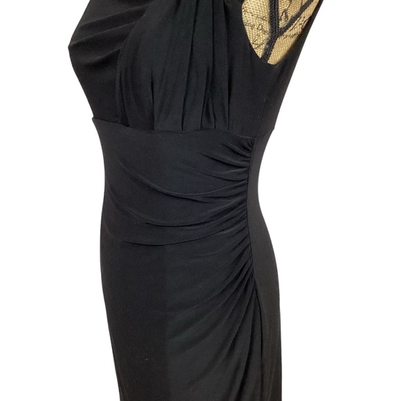 LAUREN Ralph Lauren Sleeveless Asymetric Knit Dress Black - Picture 5 of 9